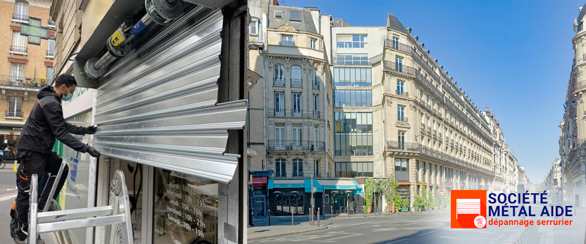 Déblocage Rideaux métalliques Paris 2 (75002)